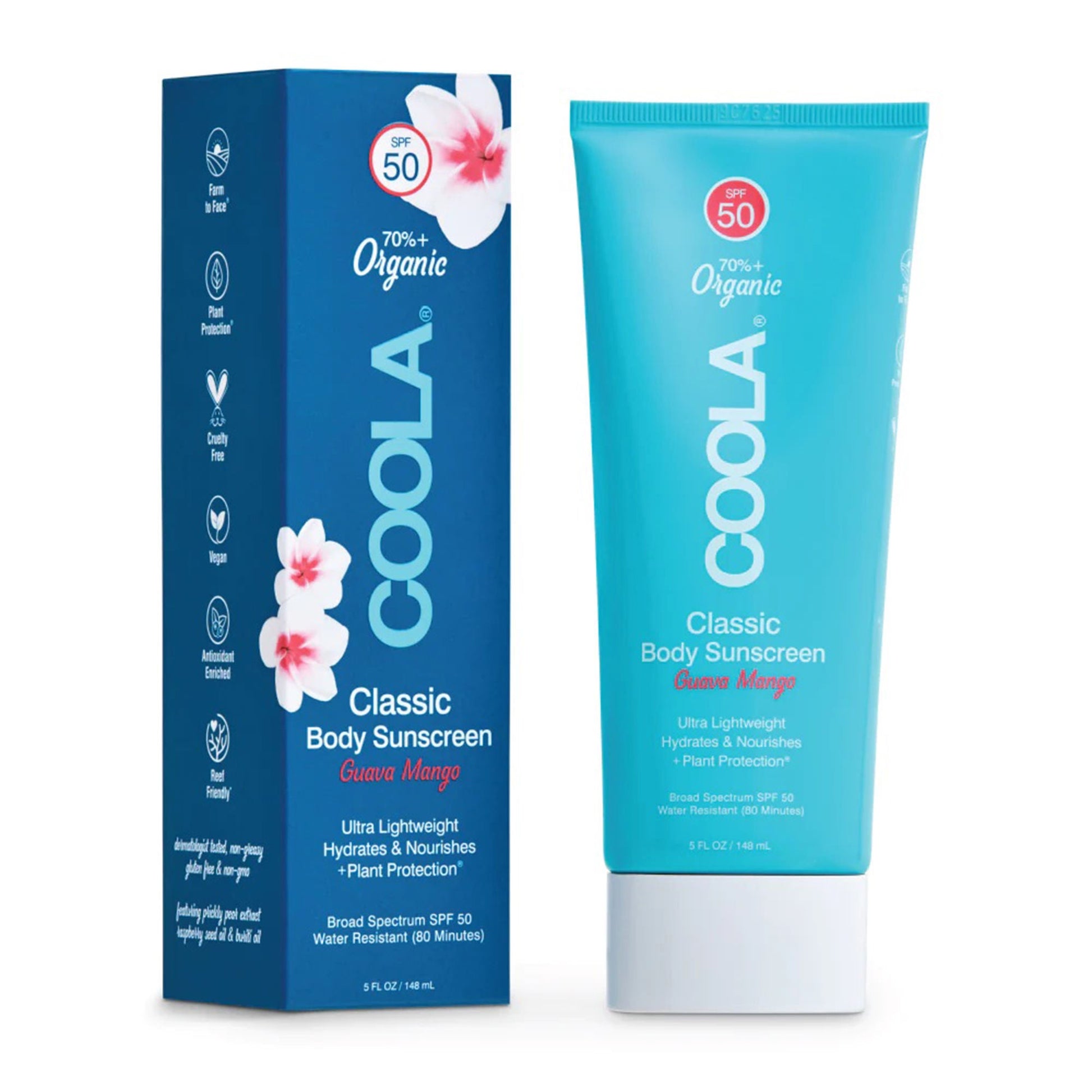 Coola® Classic Body Sunscreen Lotion SPF 50 Guava Mango Scent, Tube