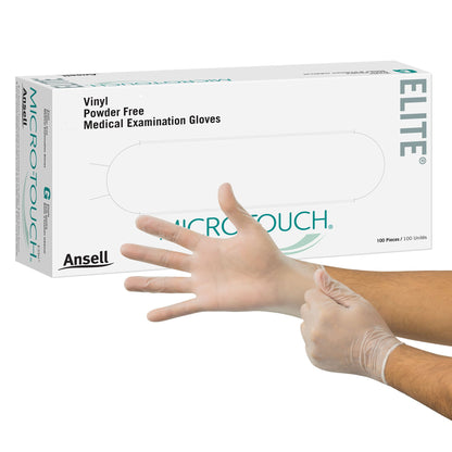 Micro-Touch® Elite® Stretch Vinyl Exam Gloves, Ivory - view 7