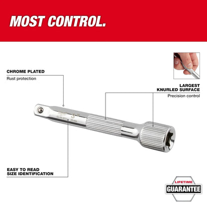 Milwaukee 3/8" Drive 3" Extension 43-24-9113 | 3/8 in Drive, Chrome Vanadium Steel