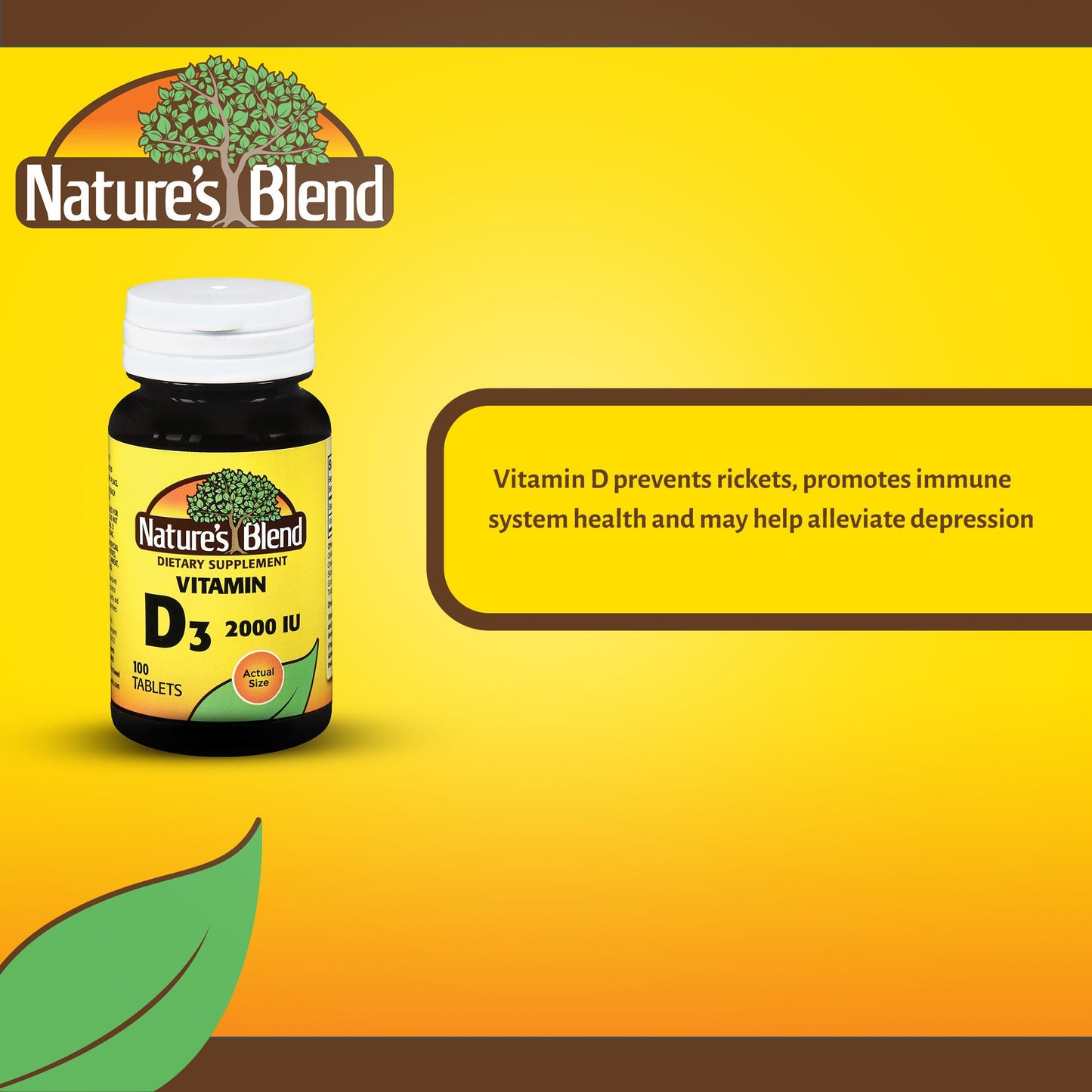 Nature's Blend Vitamin D-3 Supplement