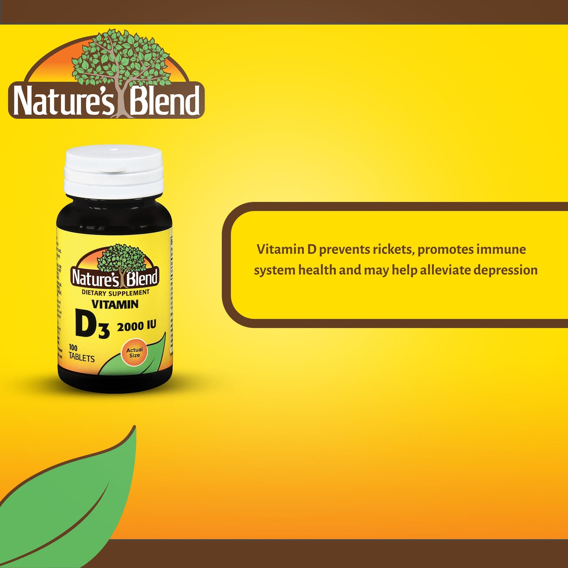 Nature's Blend Vitamin D-3 Supplement