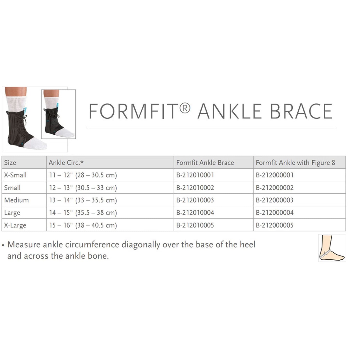 Ossur Formfit® Low Profile / Stirrup Ankle Brace with Figure 8, Extra Large