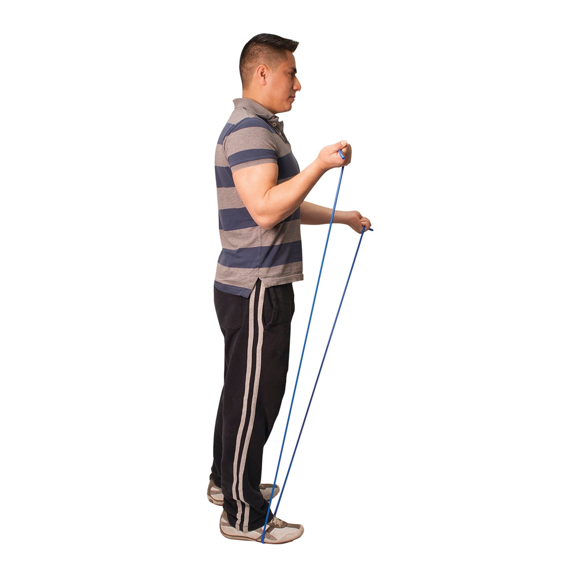 CanDo® Low Powder Exercise Resistance Tubing, Blue, 100', Heavy Resistance