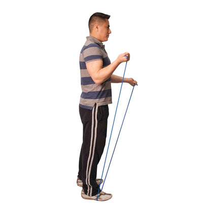 CanDo® Low Powder Exercise Resistance Tubing, Blue, 100', Heavy Resistance
