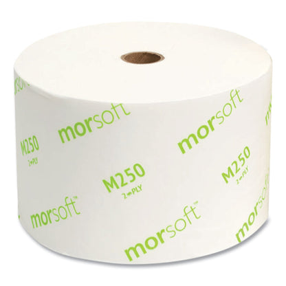 Morcon Toilet Tissue White 2-Ply Standard Size Cored Roll 1250 Sheets -1/2 Inch