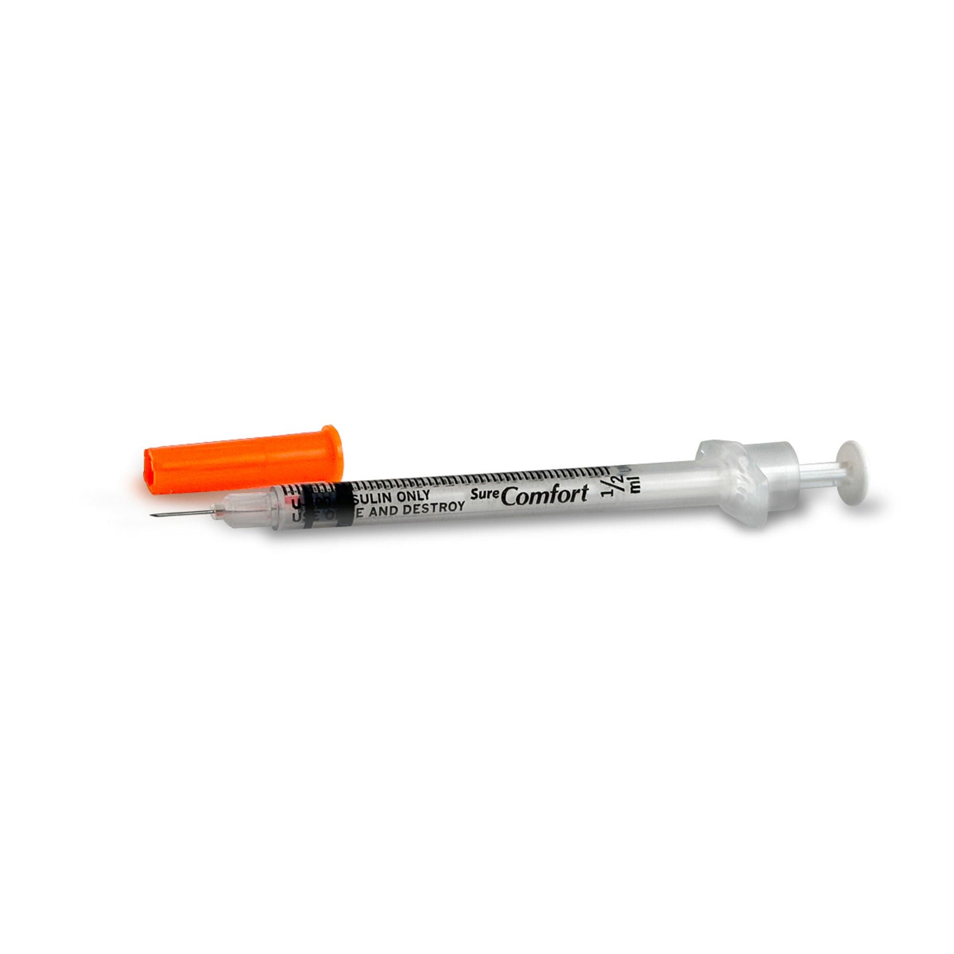 Surecomfort® Standard Insulin Syringe with Needle, 31 Gauge, 5/16 Inch