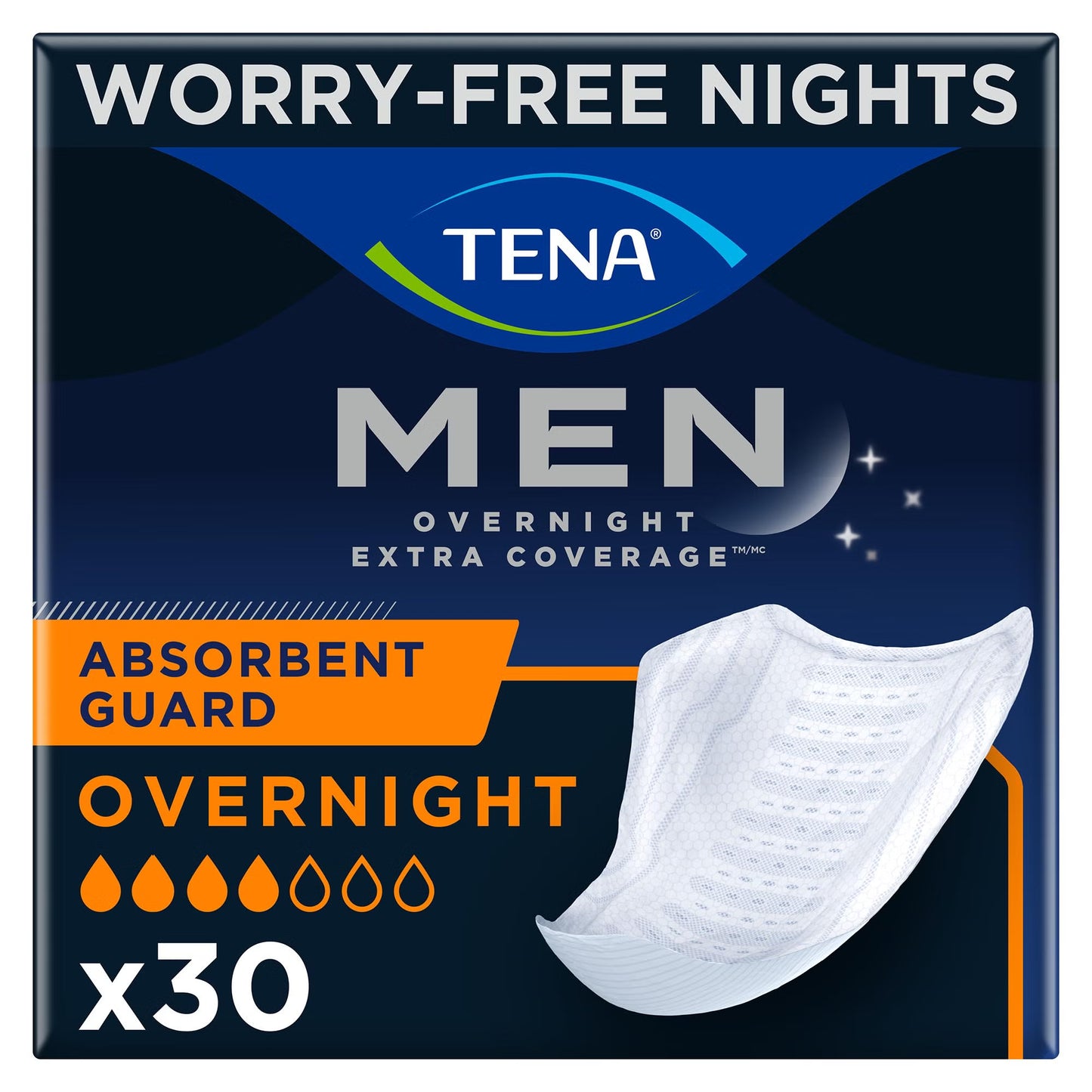 Tena® Men Overnight Extra Coverage Guards