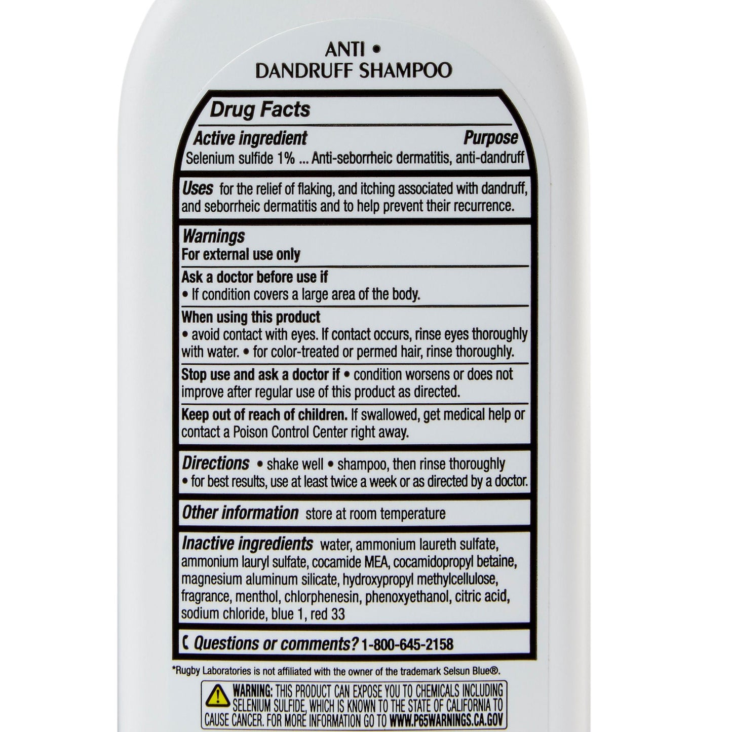 Rugby® Dandruff Shampoo, Bottle