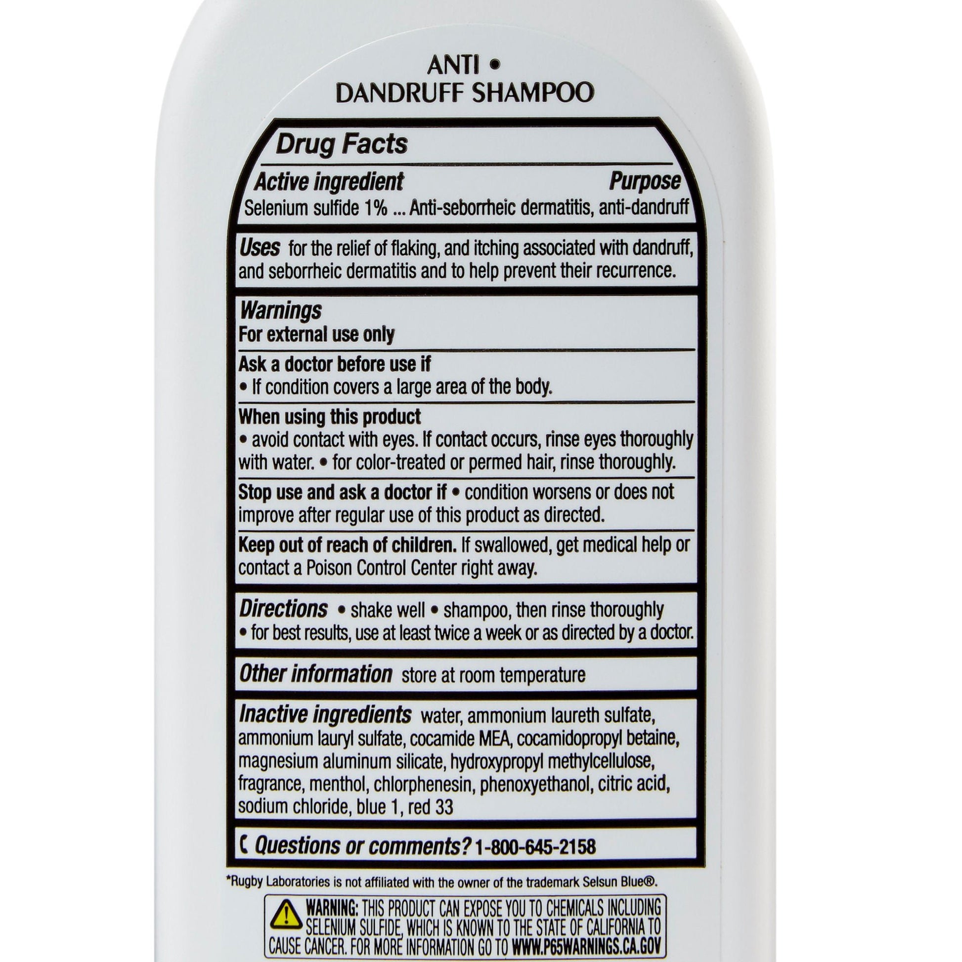 Rugby® Dandruff Shampoo, Bottle