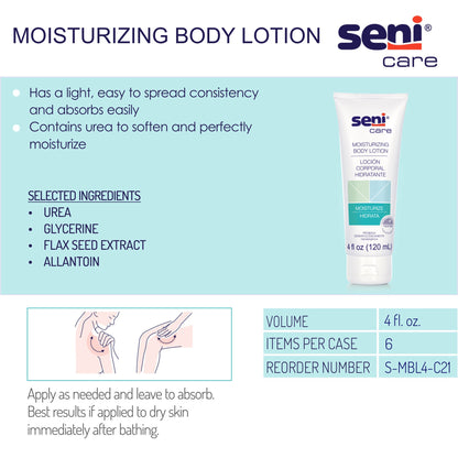 Seni® Care Moisturizing Body Lotion, tube