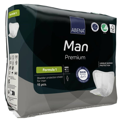 Abena® Man Premium Formula 1 Bladder Control Pad, Light Large