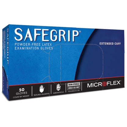 SafeGrip® Latex Exam Gloves, Blue - view 4
