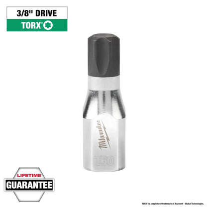 Milwaukee 3/8" Drive T60 TORX Bit Socket 45-34-1019 | 3/8 in Drive
