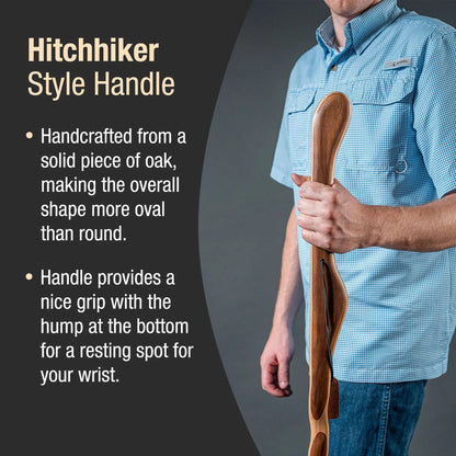 Brazos™ Twisted Oak Hitchhiker Handcrafted Walking Stick, 58-Inch, Red