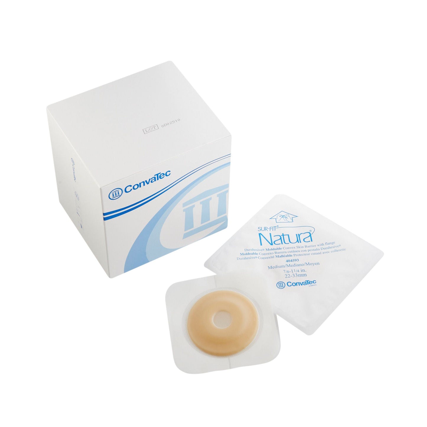 Sur-Fit Natura Extended Wear Ostomy Barrier, Flange, .8 – 1.25 Inch Stomas