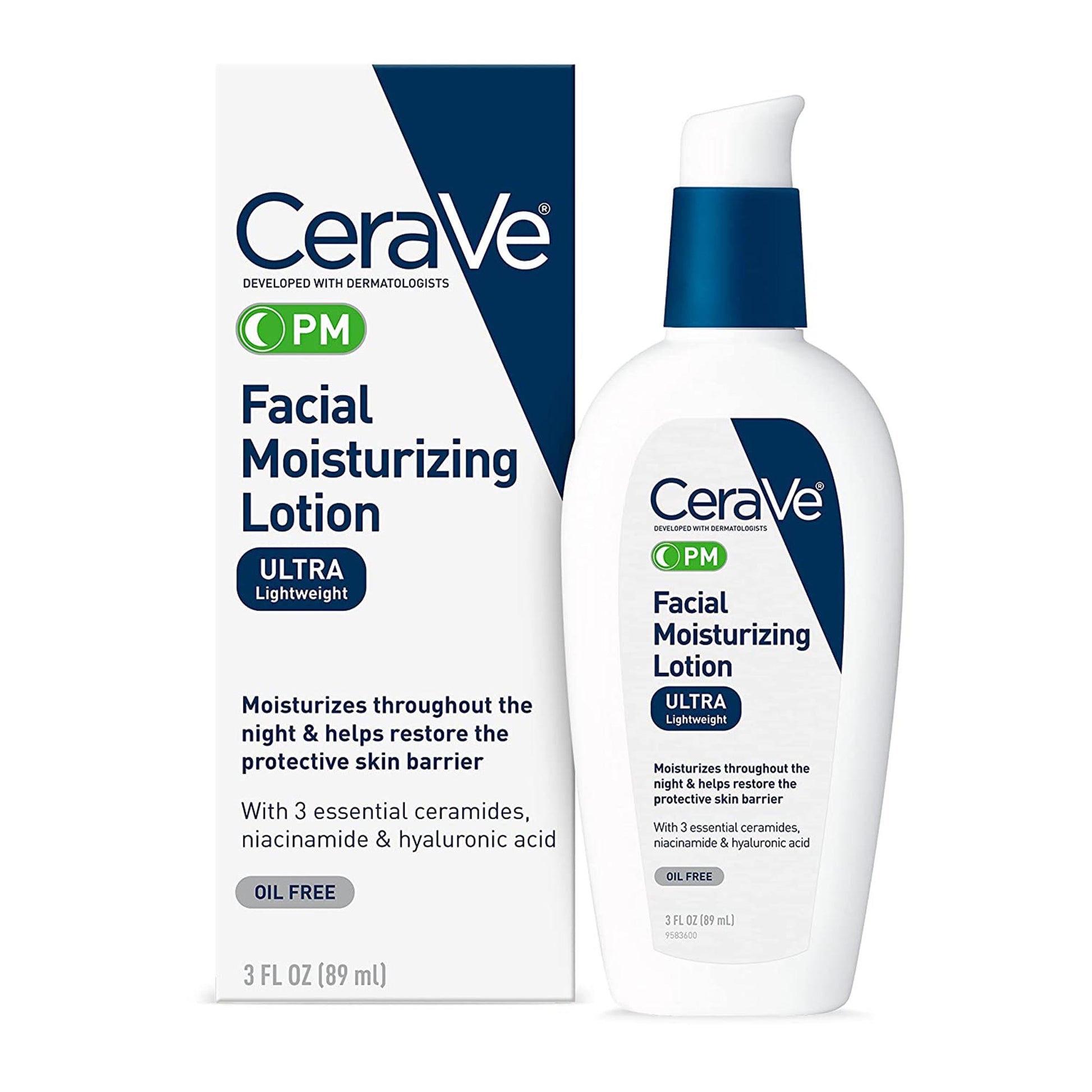 CeraVe® Facial Moisturizing Lotion PM, Ultra Lightweight, Pump Bottle