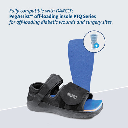 Darco MedSurg Post-Op Shoe, Female, Black, Small