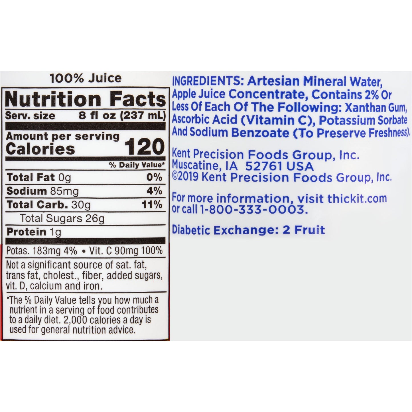 Thick-It® Clear Advantage® Honey Consistency Apple Thickened Beverage