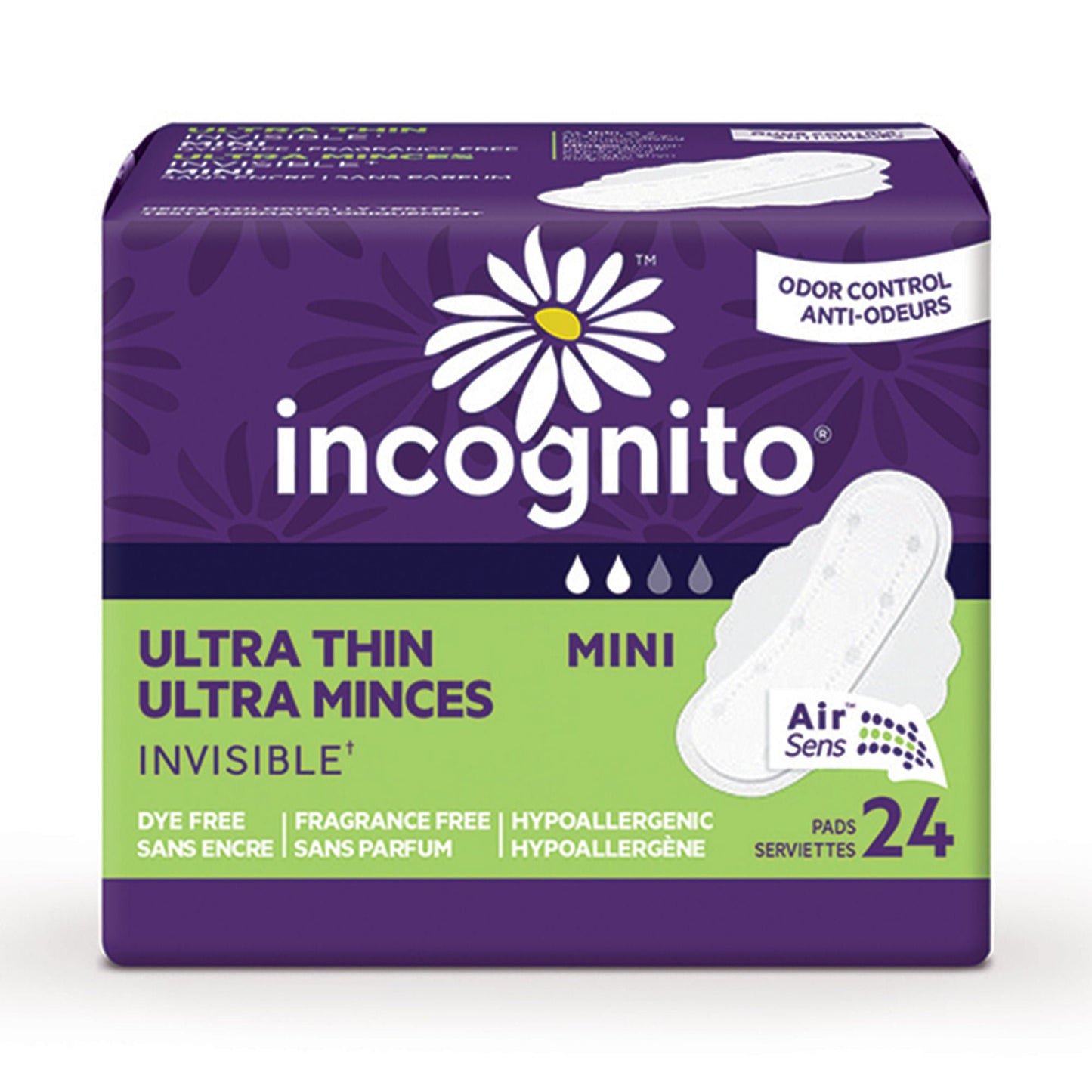 Incognito Feminine Pad Ultra Thin with Wings Light Absorbency