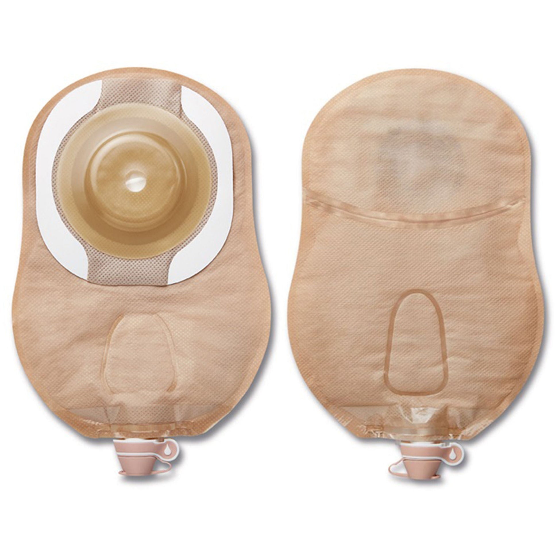 CeraPlus™ Soft Convex 1-Piece Beige Urostomy Pouch, Pre-cut to Fit Stomas