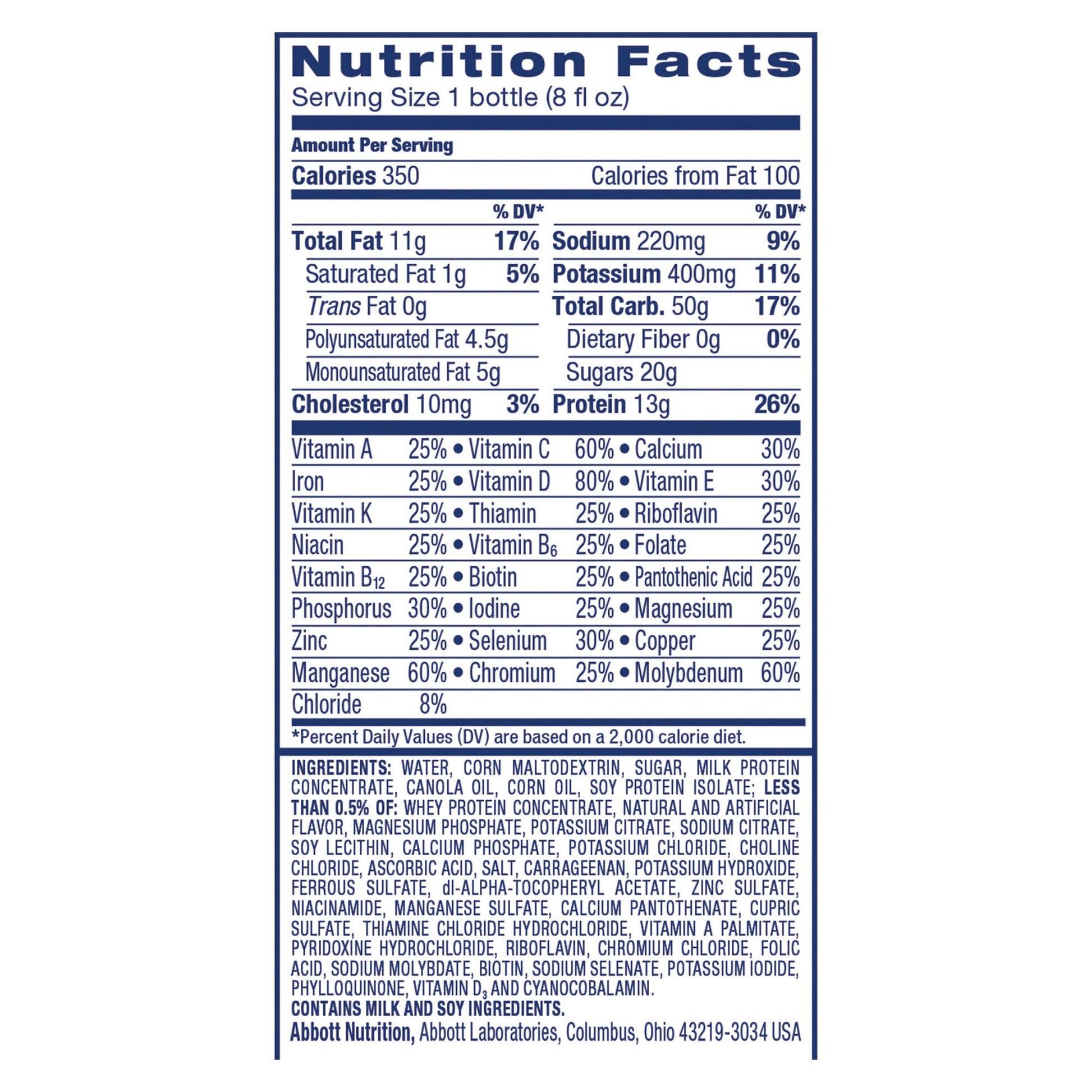 Ensure® Plus Therapeutic Nutrition, Chocolate, Bottle