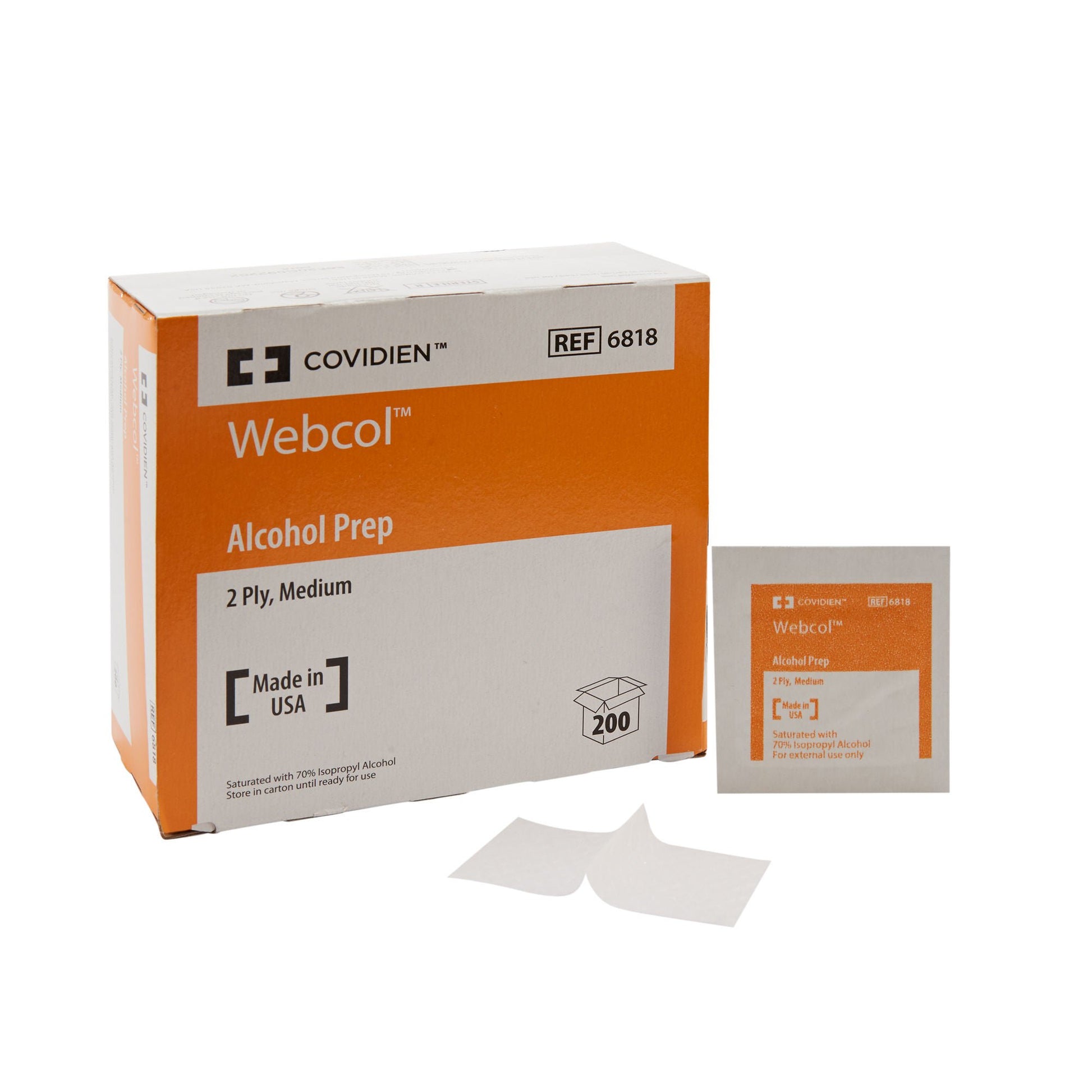 Webcol™ Alcohol Prep Pad, Individual Packets