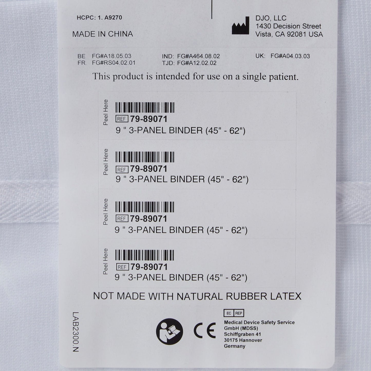 ProCare® 3-Panel Abdominal Support, One Size Fits 45 – 62 Inch Waists