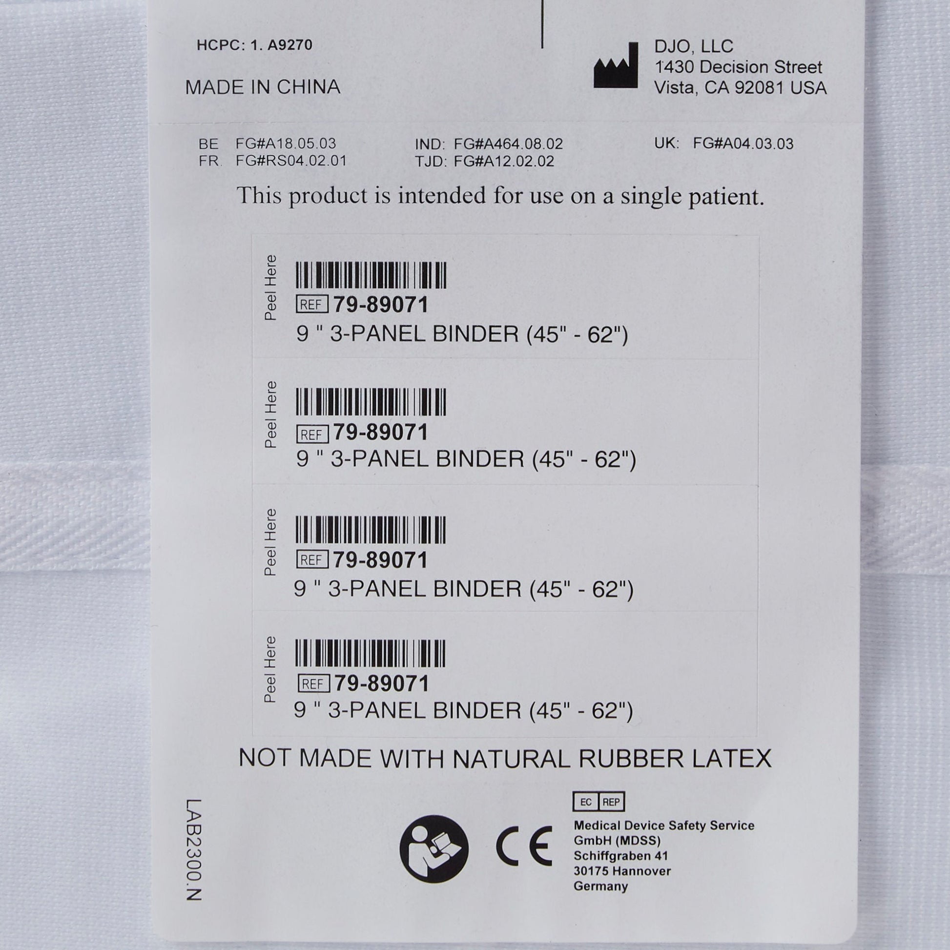 ProCare® 3-Panel Abdominal Support, One Size Fits 45 – 62 Inch Waists