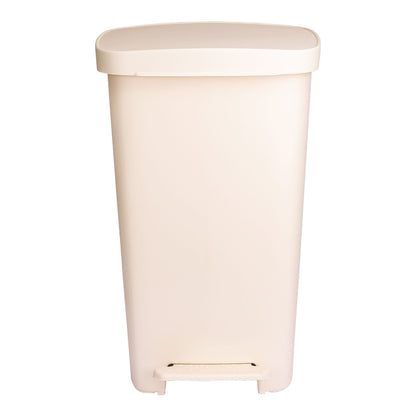 McKesson Waste Can with Step-On Pedal, Beige, x 26.57 Inch