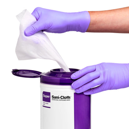 Super Sani-Cloth® Germicidal Disinfectant Wipes, Canister, 75 ct.