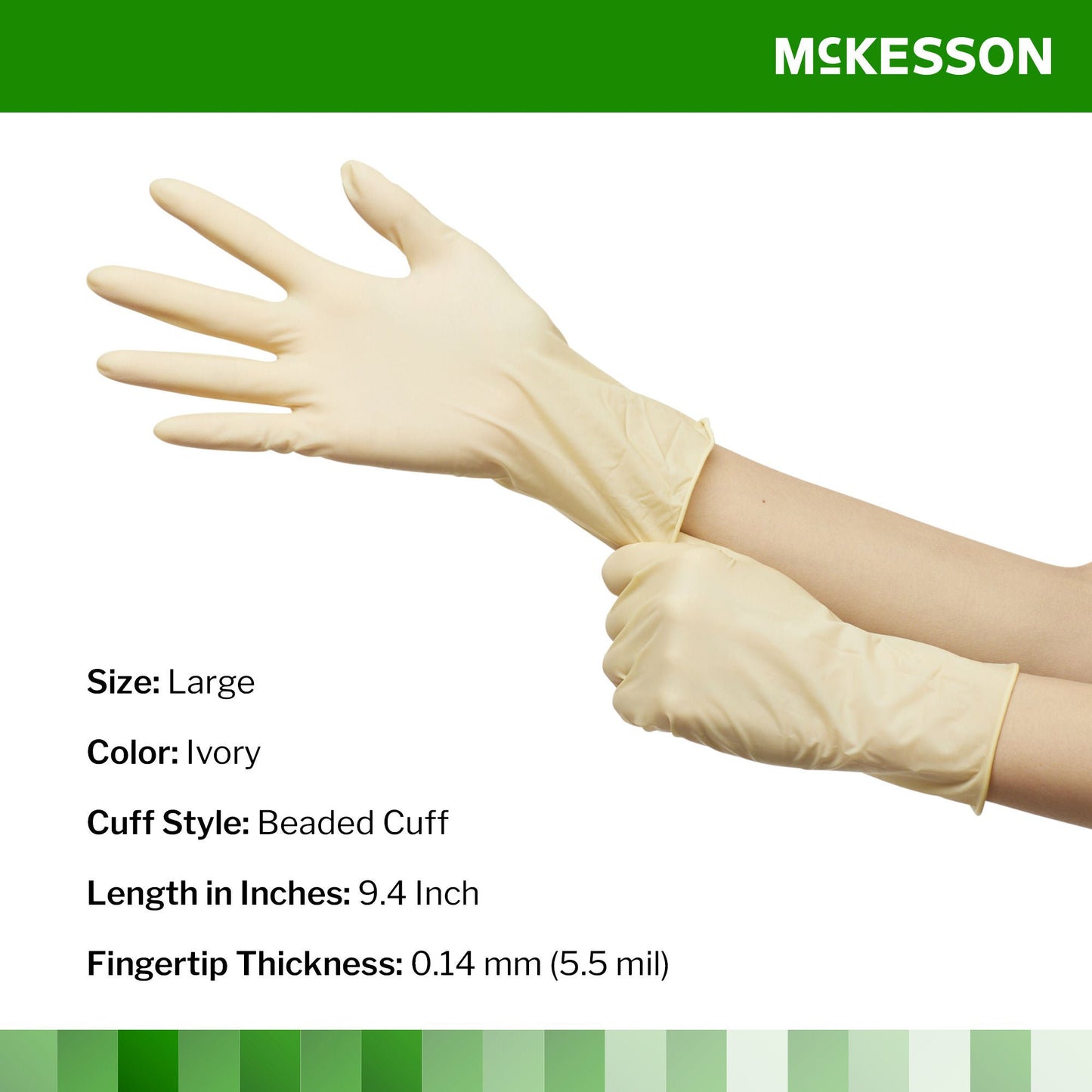 McKesson Confiderm® Latex Exam Gloves, Ivory - view 2
