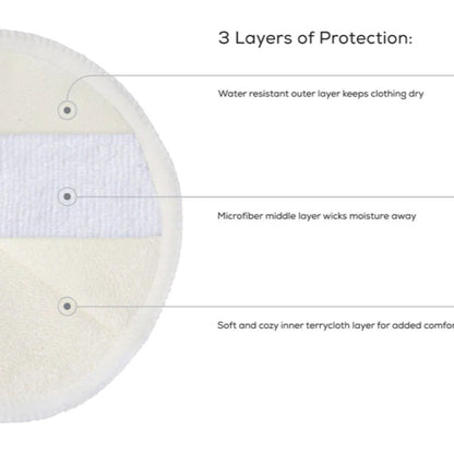 Ameda Contoured Washable Bamboo and Cotton Nursing Pads