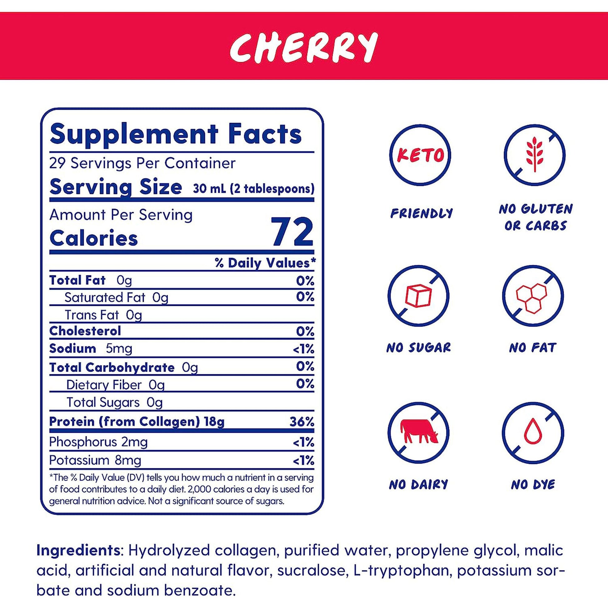 Proteinex® 18 Cherry Liquid Predigested Protein, bottle