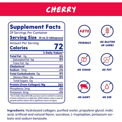 Proteinex® 18 Cherry Liquid Predigested Protein, bottle