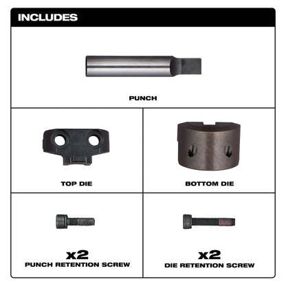 Milwaukee M18 FUEL 10Ga Nibbler Punch & Die Set 48-44-0274