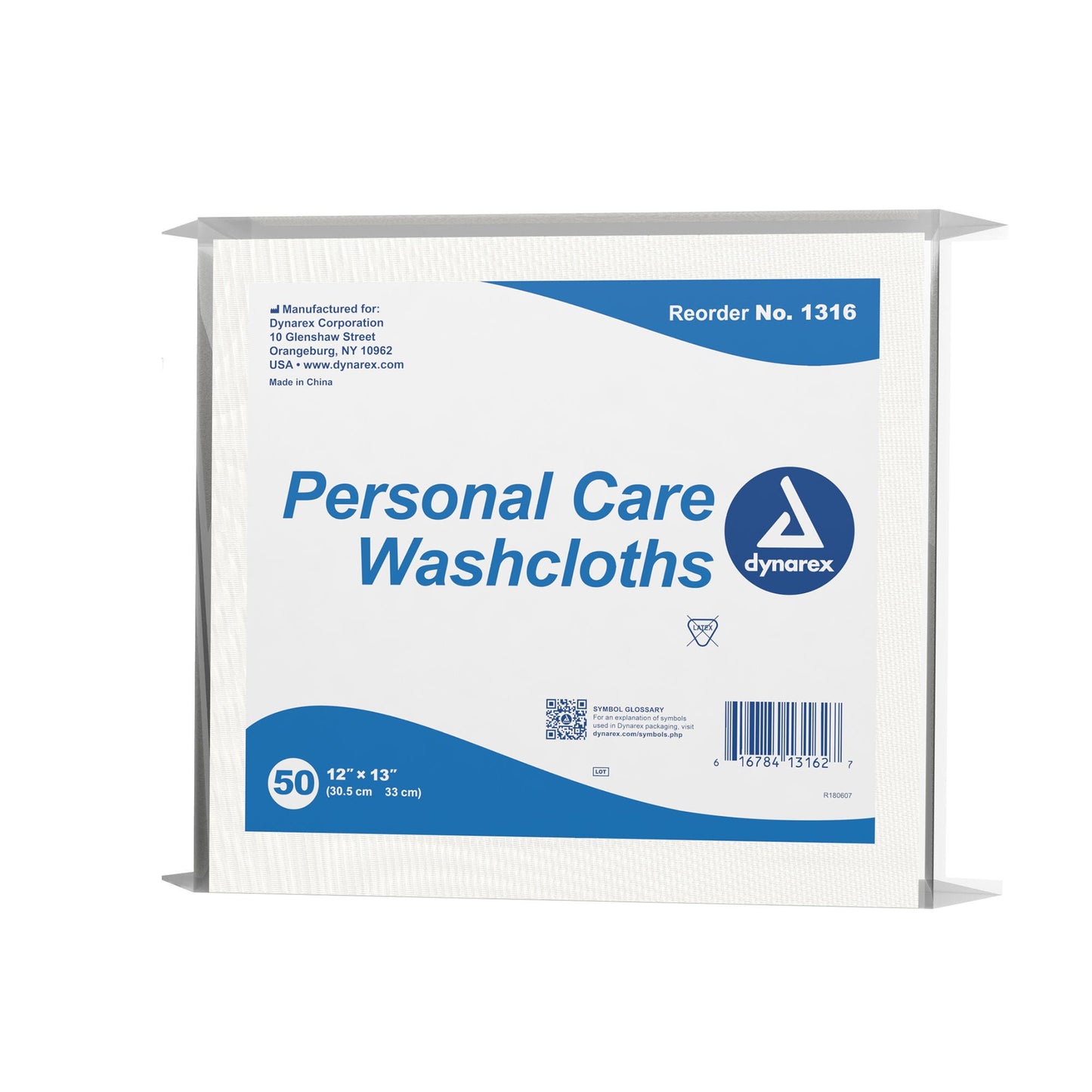 dynarex® Personal Care Washcloth, Disposable