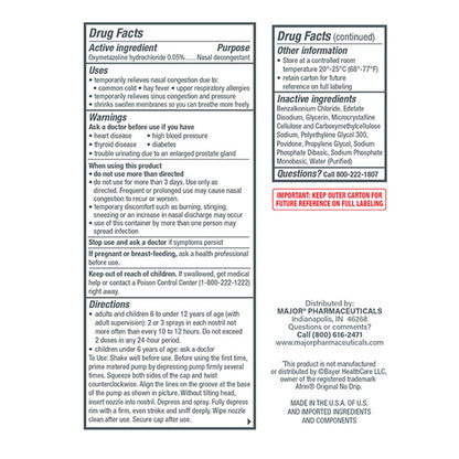 Major® 0.05% Oxymetazoline Nasal Decongestant Spray