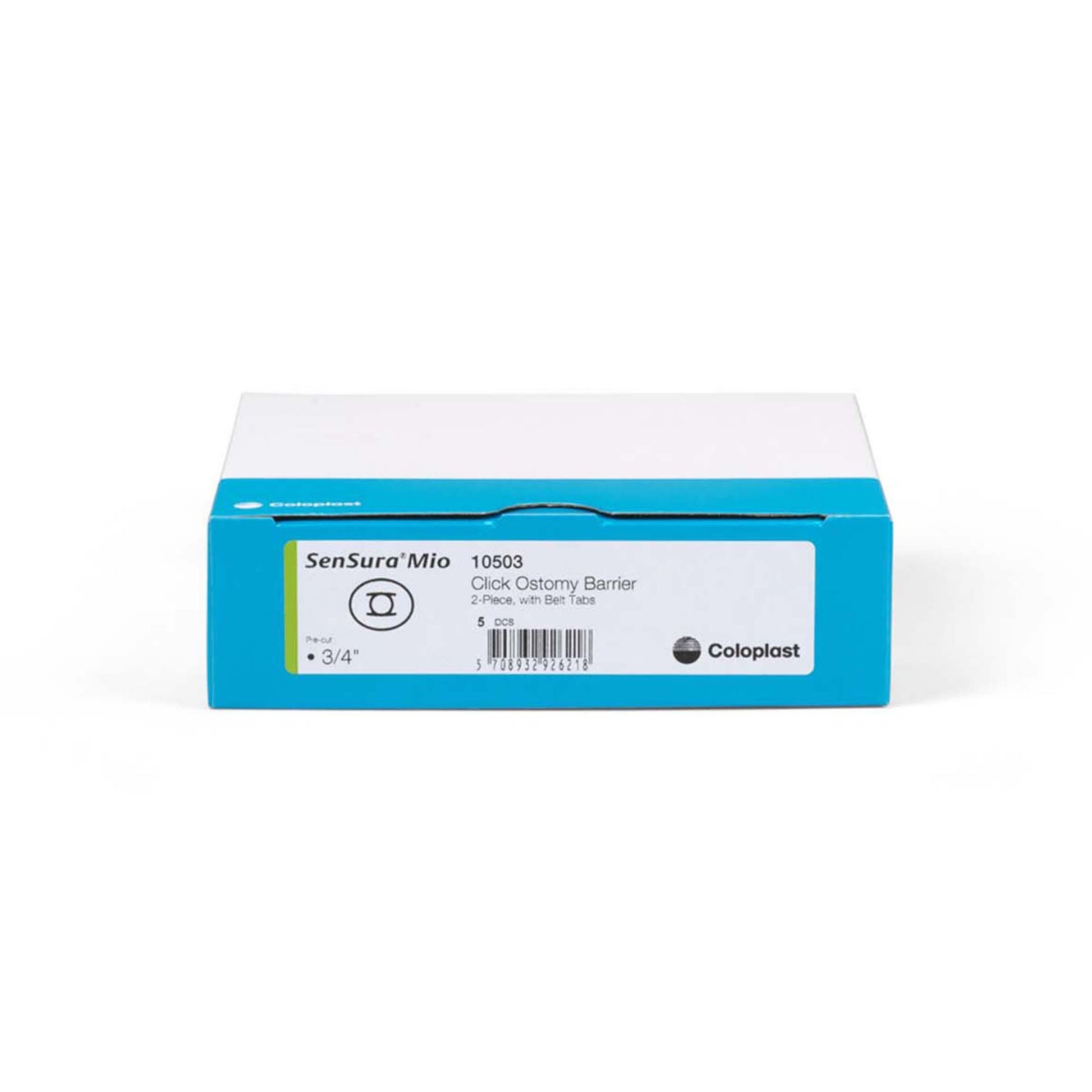 SenSura® Mio Click Ostomy Barrier, Stoma Opening, Green Color Match