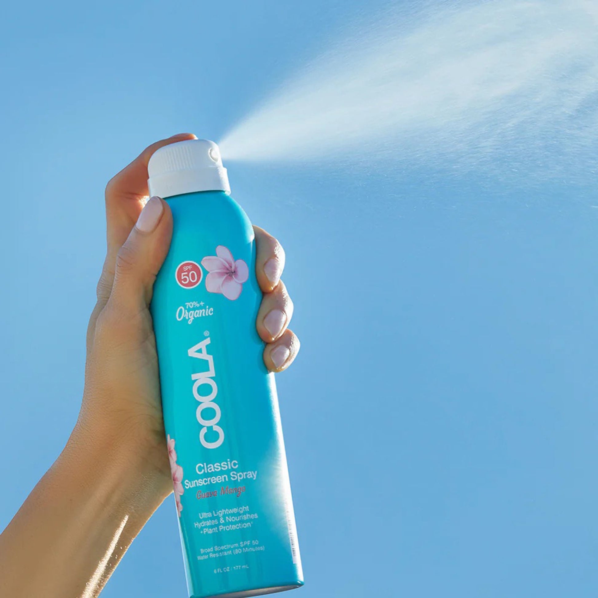 Coola® Classic Body Sunscreen Spray SPF 50 Guava Mano Scent, Aerosol Can
