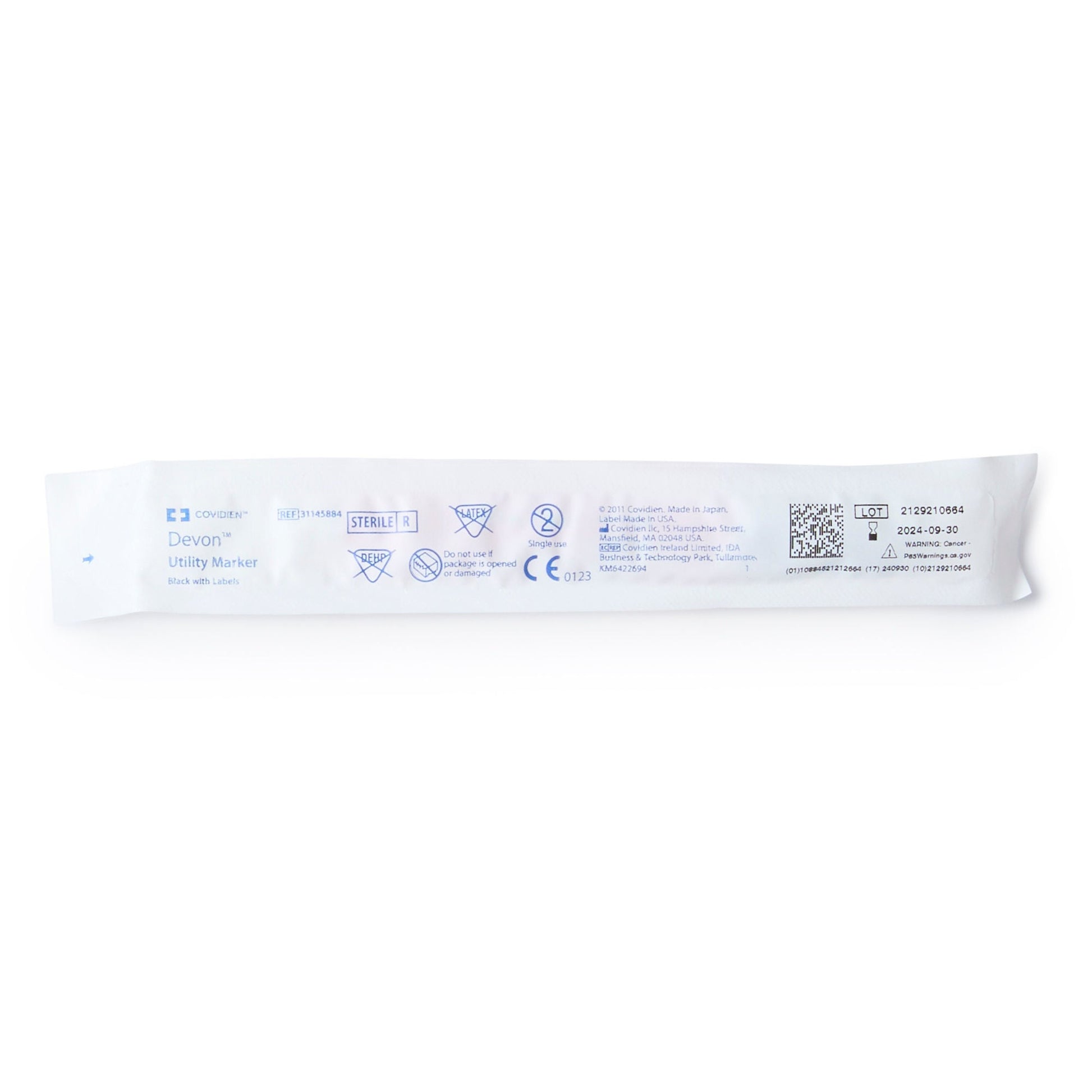 Devon™ Medical Utility Marker w/ Labels, Fine Tip, Permanent Black Ink, Sterile - view 3