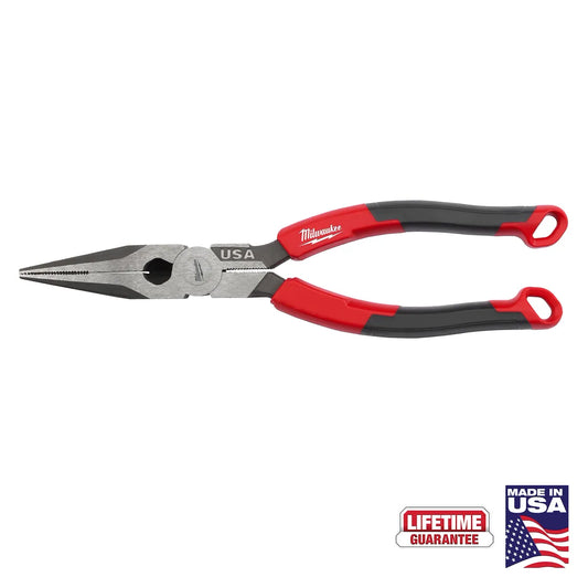 Milwaukee 8" Long Nose Comfort Grip Pliers (USA) MT555