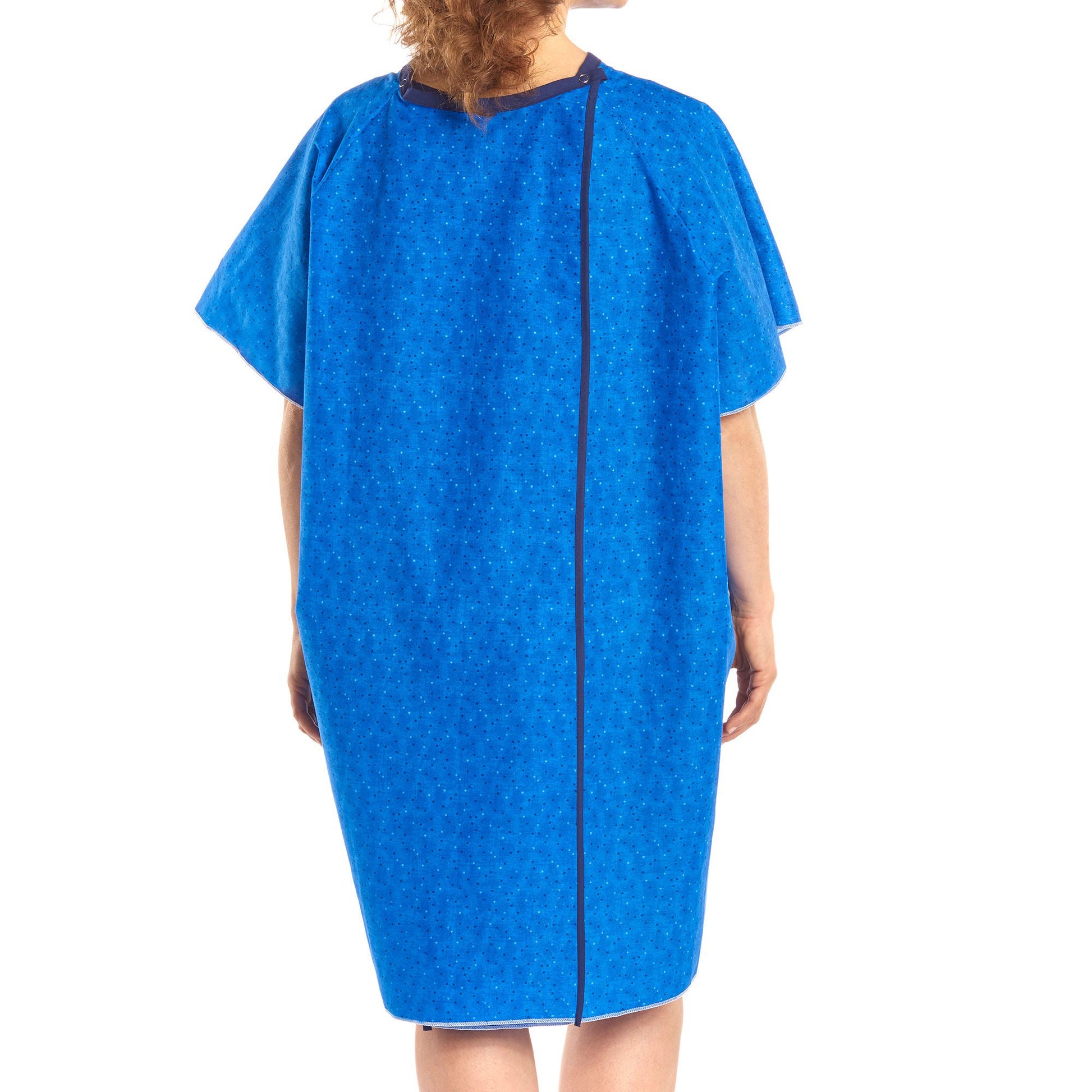 Reusable TieBack™ Patient Exam Gown, One Size Fits Most, Blue Marble Print