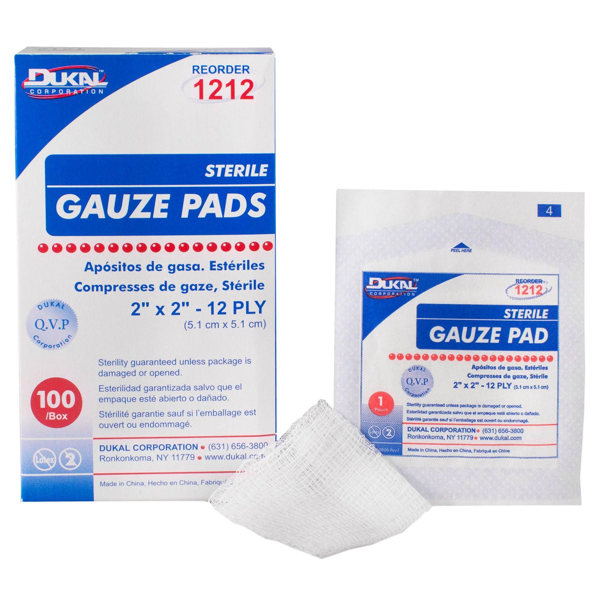 Dukal™ Sterile Gauze Sponge, 12-Ply