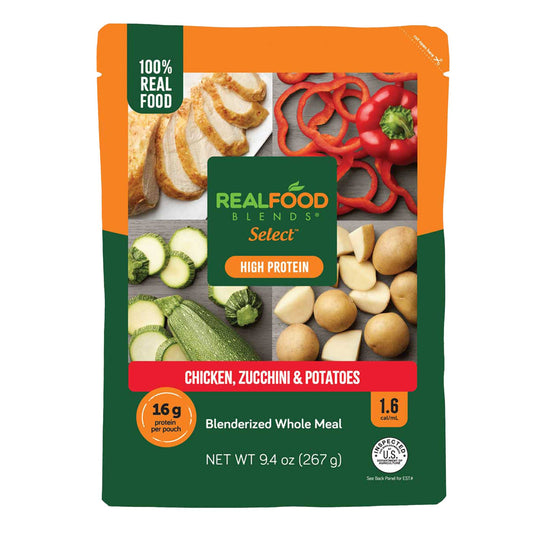 Real Food Blends Select Tube Feeding Formula Chicken / Zucchini / Potatoes Puree Pouch