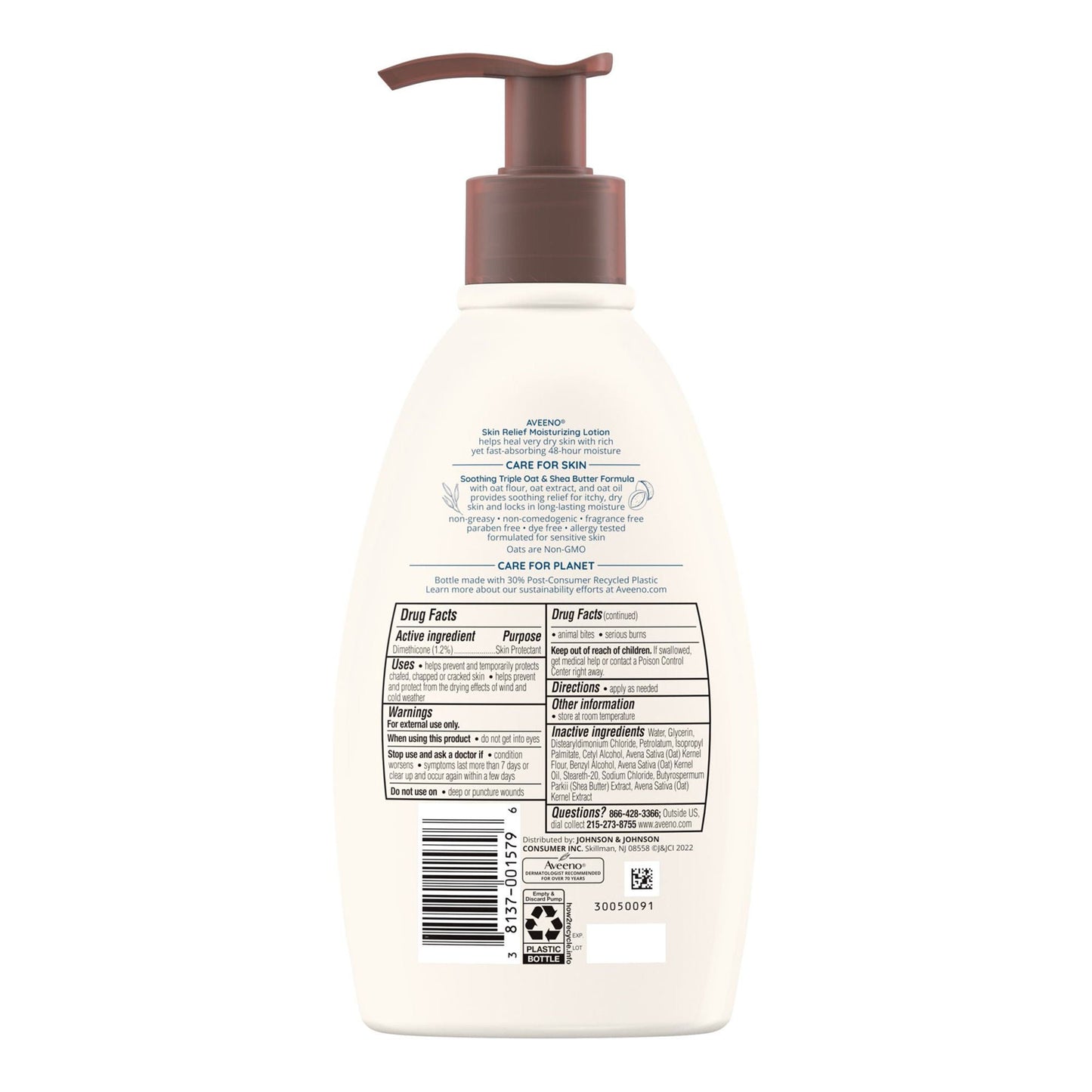 Aveeno® Skin Relief Moisturizing Lotion Fragrance Free, Pump Bottle