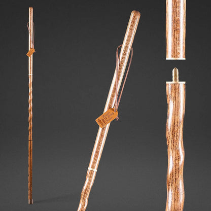 Brazos™ Twisted Oak Traveler's Handcrafted Walking Stick, 55-Inch, Brown
