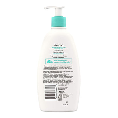 Aveeno Restorative Skin Therapy Body Wash Liquid Pump Bottle Unscented