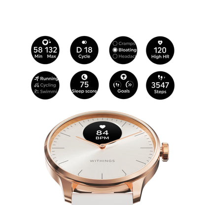 Withings ScanWatch Light Smart Watch, 37mm, Sand