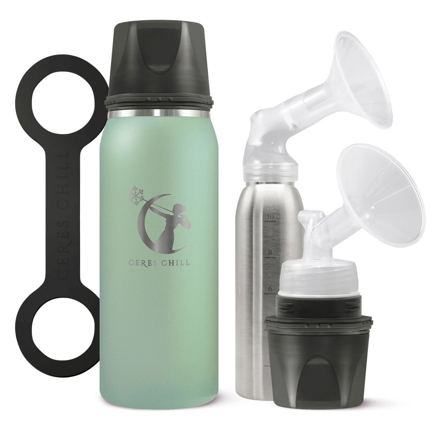 Ceres Chill OG Stainless Steel Breast Milk Chiller Container, Light Green
