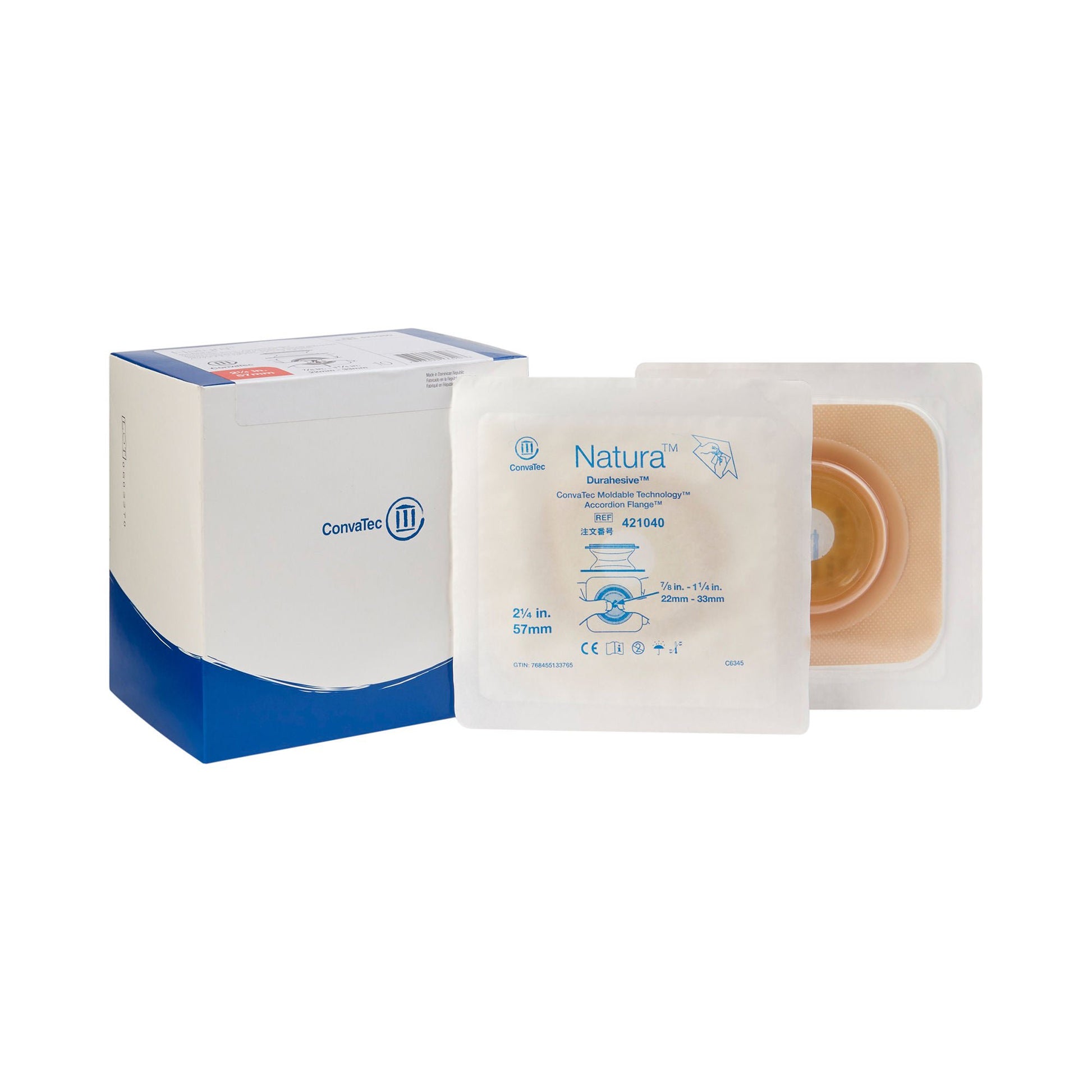 Natura™ Durahesive Skin Barrier, Cut-To-Fit , 70 mm Accordion Flange